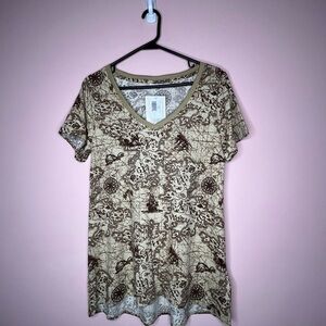 NWT LuLaRoe Christy T with Map Print